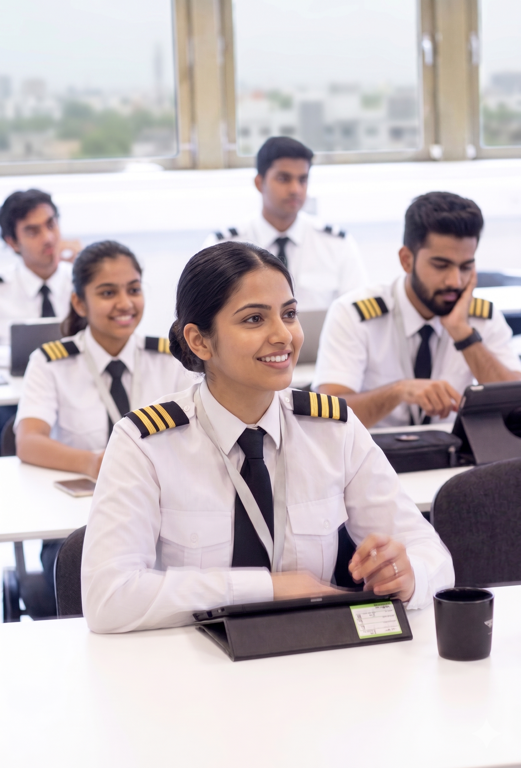 DGCA ground training class for commercial pilot students at Avi-Gyan Aviation Academy